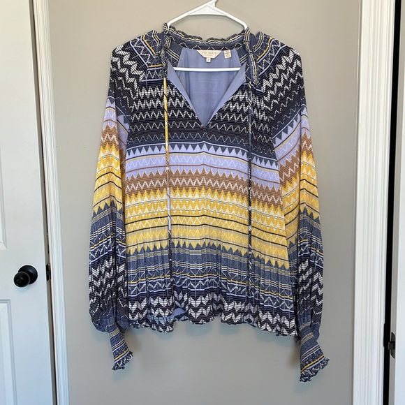 Ted Baker London Deliie Geo Print Blouson Sleeve Top - Picture 10 of 16